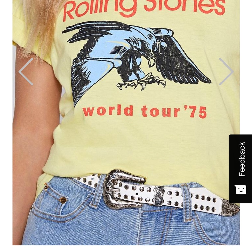 ❤️✌️ Rolling Stones Yellow Graphic Tee ❤️✌️ - Picture 2 of 5